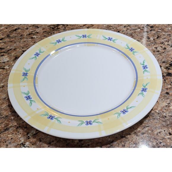 Pfaltzgraff Summer Breeze 11" Dinner Plate Yellow w/Blue Flowers Replacement - Picture 11 of 13